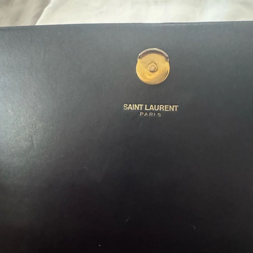 Yves Saint Laurent Black Crossbody with Gold Accents Perfect Condition! - Picture 6 of 8